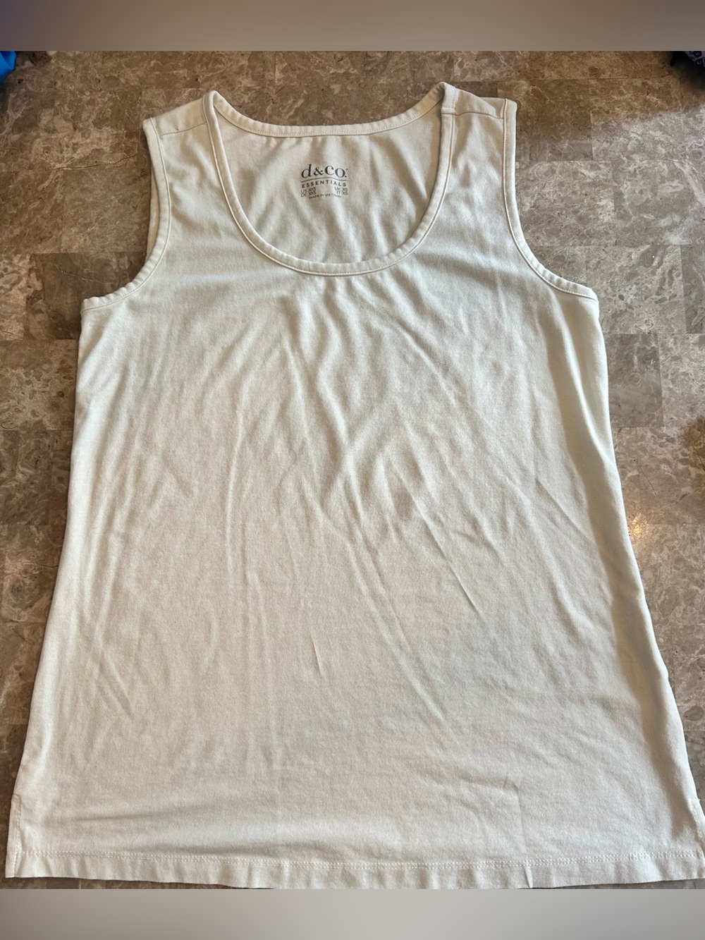 d & co. Essentials Sleeveless Top - Womens Oversized XXS - Cream Color